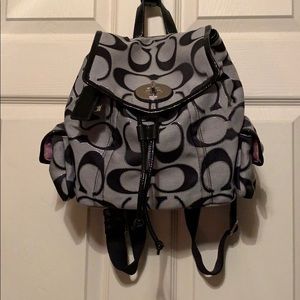 Black Coach Poppy Backpack